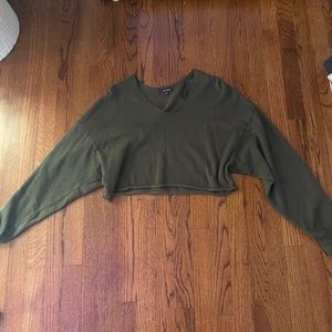 long sleeve cropped hoodie